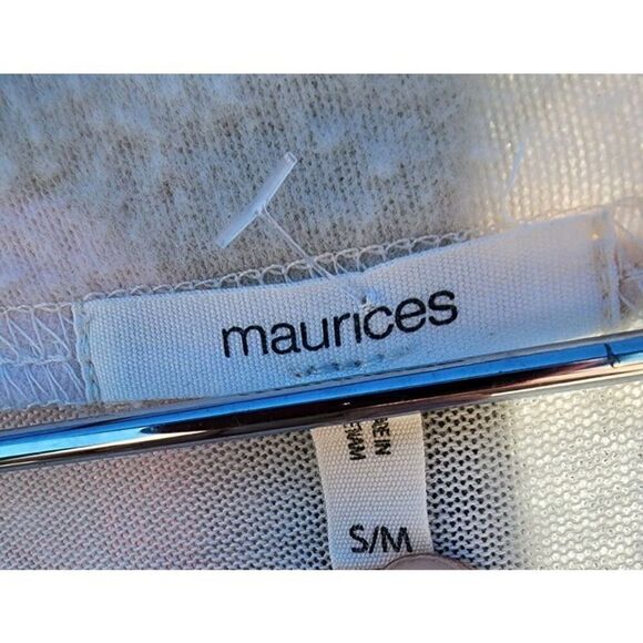 Maurices White Camo Sweater Soft Shark Bite Hem Raglan Poncho Womens Plus S/M - Picture 5 of 8